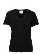 08 The Vtee Tops T-shirts & Tops Short-sleeved Black My Essential Wardrobe
