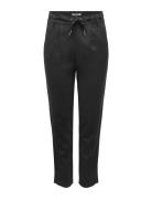 Onlcaro-Poptrash Easy Linen Bl Pnt Bottoms Trousers Straight Leg Black ONLY