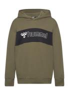 Hmlatlas Hoodie Sport Sweatshirts & Hoodies Hoodies Khaki Green Hummel