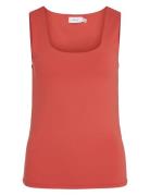 Vikenza U-Neck S/L Tank Top - Noos Tops T-shirts & Tops Sleeveless Red Vila