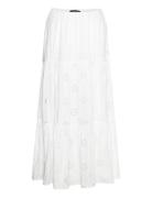 Anglaise Maxi Skirt Lang Nederdel White Gina Tricot