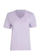 Ck Embro Badge V-Neck Tee Tops T-shirts & Tops Short-sleeved Purple Calvin Klein Jeans