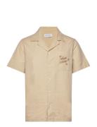 Germain Maison Labiche Flower Designers Shirts Short-sleeved Beige Maison Labiche Paris