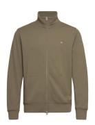 Reg Shield Full Zip Sweat Tops Sweatshirts & Hoodies Sweatshirts Green GANT