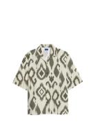 Jorjeff Gallery Aop Resort Shirt Ss Smu Tops Shirts Short-sleeved Cream Jack & J S