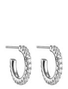 Celine Crystal Hoop 12 Mm Accessories Jewellery Earrings Hoops Silver By Jolima