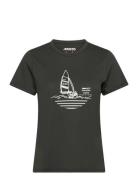 W Marina Graphic Ss Tee Sport T-shirts & Tops Short-sleeved Green Musto