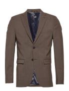 Slhslim-Elon Blz Adv B Suits & Blazers Blazers Single Breasted Blazers Brown Selected Homme