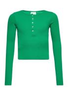 T-Shirt Long-Sleeve Tops T-shirts Long-sleeved T-Skjorte Green Sofie Schnoor Young