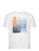 Printed T-Shirt Tops T-Kortærmet Skjorte White Tom Tailor