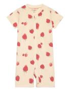 Pyjamas Romper Strawberries Sn Pyjamas Sie Jumpsuit Multi/patterned Lindex