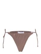 Brazilian Glitter Bikini Bottoms Swimwear Bikinis Bikini Bottoms Side-tie Bikinis Brown Mango