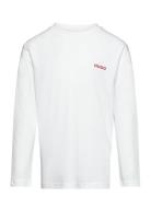 Long Sleeve T-Shirt Tops T-shirts Long-sleeved T-Skjorte White Hugo Kids