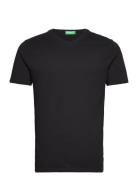 V Neck T-Shirt Tops T-Kortærmet Skjorte Black United Colors Of Benetton