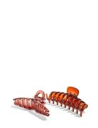 Pckolia M 2-Pack Hairshark Accessories Hair Accessories Hair Claws Brown Pieces