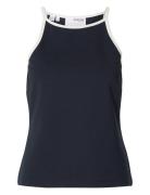 Slfelfrida Sl Contrast Top Tops T-shirts & Tops Sleeveless Navy Selected Femme