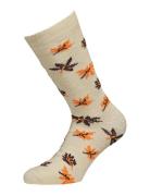 Fall Alpaca Leaves 1-Pack Lingerie Socks Regular Socks Cream Alpacasocks&Co