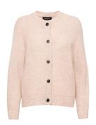 Slflulu Ls Knit Short Cardigan Noos Tops Knitwear Cardigans Pink Selected Femme