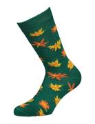 Fall Alpaca Leaves 1-Pack Lingerie Socks Regular Socks Green Alpacasocks&Co