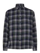 Relaxed Fit Plaid Cotton Twill Shirt Tops Shirts Long-sleeved Navy Polo Ralph Lauren