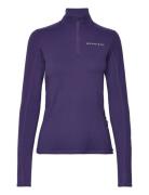 Light Thermo Half Zip Sport T-shirts & Tops Long-sleeved Purple Röhnisch