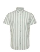 Jjjoshua Oxford Stripe Shirt Ss Tops Shirts Short-sleeved Green Jack & J S