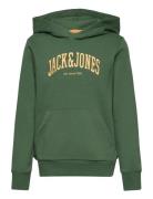 Jjejosh Sweat Hood Sn Jnr Tops Sweatshirts & Hoodies Hoodies Khaki Green Jack & J S