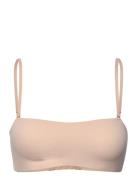 Flexi Micro Unpadded Bralette Bra Top Lingerie Bras & Tops Soft Bras Bralette Beige Etam