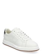 Angeline Iv Faux-Snakeskin-Trim Sneaker Low-top Sneakers White Lauren Ralph Lauren