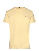 Essential Cotton Reg Tee S/S Tops T-Kortærmet Skjorte Yellow Tommy Hilfiger