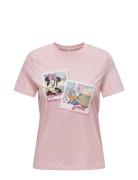 Onldisney Life Minnie Reg S/S Topbox Jrs Tops T-shirts & Tops Short-sleeved Pink ONLY