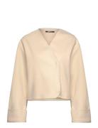 Blanket Stitch Jacket Outerwear Jackets Light-summer Jacket Beige Gina Tricot