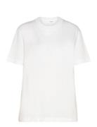 Slfaria Ss Embroidery Tee Tops T-shirts & Tops Short-sleeved White Selected Femme