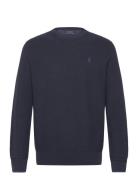 Mesh-Knit Cotton Crewneck Sweater Tops Sweatshirts & Hoodies Sweatshirts Navy Polo Ralph Lauren