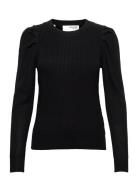 Slfisla Ls Knit O-Neck B Noos Tops Knitwear Jumpers Black Selected Femme