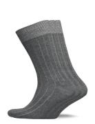 Slhpete 3-Pack Cotton Rib Sock Noos Underwear Socks Regular Socks Grey Selected Homme