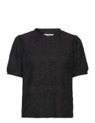 Objfeodora S/S Top Noos Tops T-shirts & Tops Short-sleeved Black Object