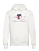 Reg Archive Shield Hoodie Tops Sweatshirts & Hoodies Hoodies White GANT