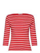 Slim Cody Boat-Nk 3/4Slv Tops T-shirts & Tops Long-sleeved Red Tommy Hilfiger