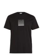 Ombre Embroidered Logo T-Shirt Tops T-Kortærmet Skjorte Black Calvin Klein