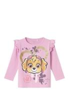 Nmfjutte Pawpatrol Ls Top Box Noos Cplg Tops T-shirts Long-sleeved T-Skjorte Pink Name It