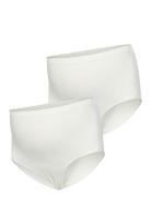 Mlrose Hw Panties 2-P Lingerie Panties High Waisted Panties White Mamalicious