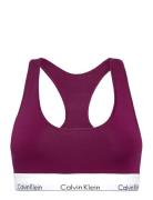 Unlined Bralette Lingerie Bras & Tops Soft Bras Tank Top Bras Purple Calvin Klein