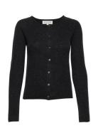 Rwlaica Ls O-Neck Raglan Cardigan Tops Knitwear Cardigans Black Rosemunde