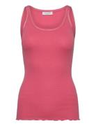 Rwbelle U-Neck Strap Elastic Top Tops T-shirts & Tops Sleeveless Pink Rosemunde