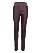 Fqshantal-Pa-Cooper Bottoms Trousers Leather Leggings-Bukser Brown FREE/QUENT