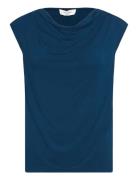 Rwbiarritz Sl Waterfall T-Shirt Tops T-shirts & Tops Sleeveless Blue Rosemunde