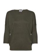 A2561, Milasz R-Neck Pullover Tops Knitwear Jumpers Khaki Green Saint Tropez