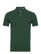 Slim Fit Mesh Polo Shirt Tops Polos Short-sleeved Green Polo Ralph Lauren