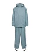 Basic Rainwear Set -Recycle Pu Outerwear Rainwear Rainwear Sets Blue CeLaVi